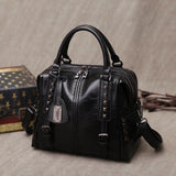 100% Genuine Leather Fashion Women Shoulder Bag Black Handbag Elegant Lady Messenger Crossbody Purse Casual Tote Bags Hand bags