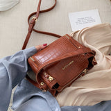 Quality Stone Pattern Leather Crossbody Bags For Women Designer Small Handbags Chain Shoulder Messenger Bag Mini Purses Hand Bag