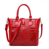 2 Set Patent Leather Ladies Hand Bags Purse luxury Handbags Women Bags Designer Alligator Tote Crossbody Bags Bolsas de Mujer