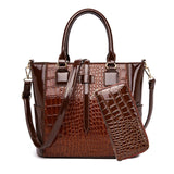 2 Set Patent Leather Ladies Hand Bags Purse luxury Handbags Women Bags Designer Alligator Tote Crossbody Bags Bolsas de Mujer