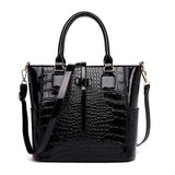 2 Set Patent Leather Ladies Hand Bags Purse luxury Handbags Women Bags Designer Alligator Tote Crossbody Bags Bolsas de Mujer