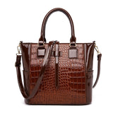 2 Set Patent Leather Ladies Hand Bags Purse luxury Handbags Women Bags Designer Alligator Tote Crossbody Bags Bolsas de Mujer