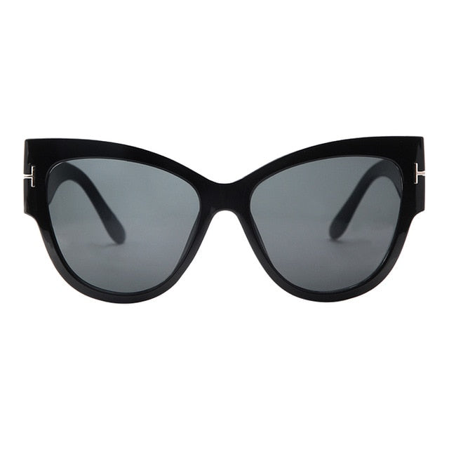 2019 New Fashion Brand Designer Tom Cat Eye Sunglasses Women Oversized Frame Vintage Sun Glasses oculos de sol UV400