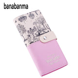 PinShang Wallet Women Landscape Pattern PU Purse Card Holder Hand Hold Wallet Fashionable Coins Pocket Female Purse Clutch zk30