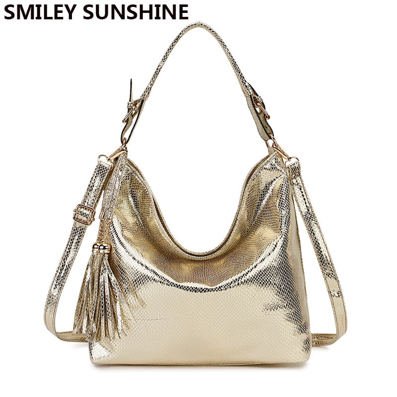 Gold Fashion Women Leather Handbags Female Shoulder Bag Ladies Hand Bags Purses and Handbags Gold Crossbody Bag for Women 2019