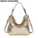 Gold Fashion Women Leather Handbags Female Shoulder Bag Ladies Hand Bags Purses and Handbags Gold Crossbody Bag for Women 2019
