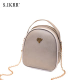 S.IKRR Simple Retro Women Handbag Chain Shoulder Bag Ladies Oil Wax Leather Purse Crossbody Bags For Women 2019 Mini Hand Bags