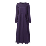 Fashion Women's Autumn Sundress ZANZEA 2019 Lace Patchwork Sweatshirts Dress Female Hoodies Plus Size Maxi Vestidos Pullover 5XL