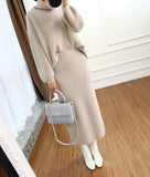 Cashmere Sweater knitted suit with skirt For Women Outfits Korean Version Loose Women's Knitted Two piece Set winter knit sets
