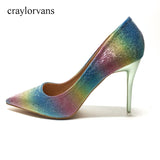 2018 GUQ sandals  Brand Women Pumps High Heels Colorfull Wedding Shoes Woman High Heels Sexy Ladies Shoes Women High Heel Pumps