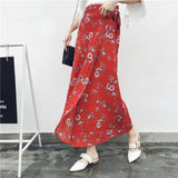 25 Colors 2019 Bohemian High Waist Floral Print Summer Skirts Womens Boho Asymmetrical Chiffon Skirt Maxi Long Skirts For Women